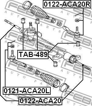 Febest TAB-489 - Suport, caseta directie parts5.com