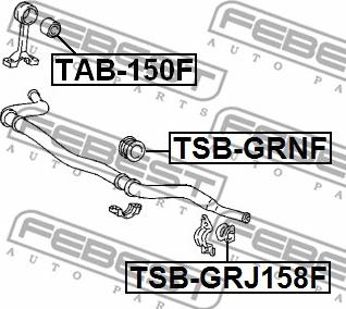 Febest TAB-150F - Lagar, fixare ax parts5.com