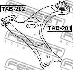 Febest TAB-201 - Suport,trapez parts5.com