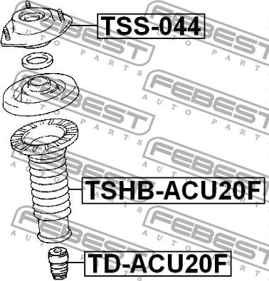 Febest TD-ACU20F - Tampon cauciuc, suspensie parts5.com