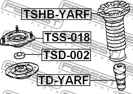 Febest TSHB-YARF - Capac protectie / Burduf, amortizor parts5.com