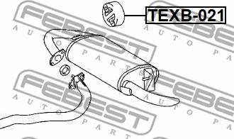 Febest TEXB-021 - Suport, sistem de esapament parts5.com