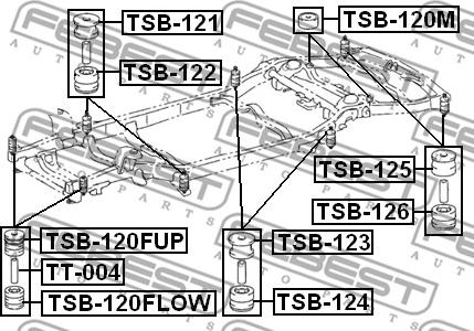 Febest TSB-126 - Spatiu depozitare parts5.com