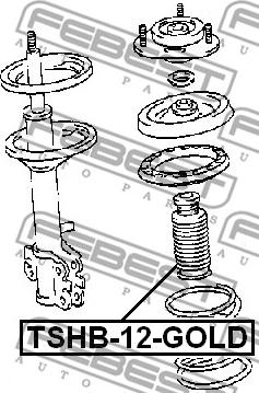 Febest TSHB-12-GOLD - Puhver, vedrustus parts5.com