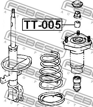 Febest TT-005 - Rura dystansowa, amortyzator parts5.com