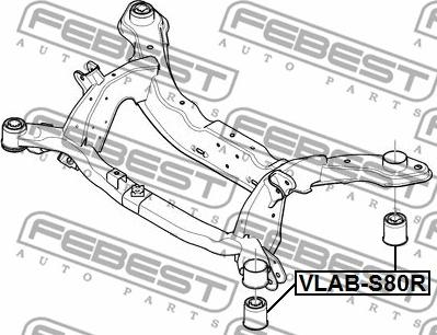 Febest VLAB-S80R - Suspension, corps de l'essieu parts5.com