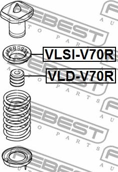 Febest VLD-V70R - Anschlagpuffer, Federung parts5.com