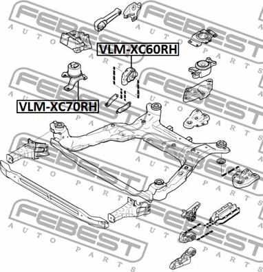 Febest VLM-XC60RH - Soporte, motor parts5.com