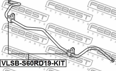 Febest VLSB-S60RD19-KIT - Set reparatie, bucsa bara stabilizatoare parts5.com