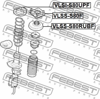 Febest VLSI-S80UPF - Opora in vodilo blazilnilka parts5.com