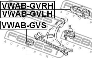 Febest VWAB-GVS - Lagerung, Lenker parts5.com