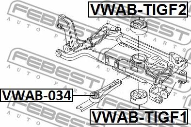 Febest VWAB-TIGF2 - Suspensión, cuerpo del eje parts5.com