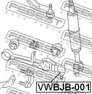 Febest VWBJB-001 - Set za popravku, gornja / donja kugla parts5.com