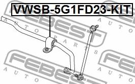 Febest VWSB-5G1FD23-KIT - Opravná sada ulożenia stabilizátora parts5.com