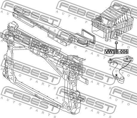 Febest VWSB-006 - Omejilni odbojnik, zracni filter parts5.com