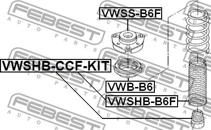 Febest VWSHB-CCF-KIT - Zestaw ochrony przeciwpyłowej, amortyzator parts5.com