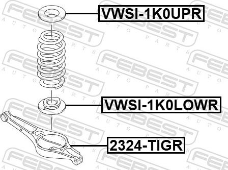 Febest VWSI-1K0UPR - Spring Cap parts5.com