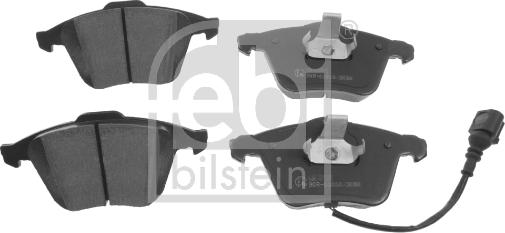 Febi Bilstein 16538 - Brake Pad Set, disc brake parts5.com