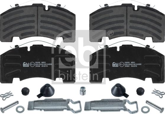 Febi Bilstein 16608 - Set placute frana,frana disc parts5.com