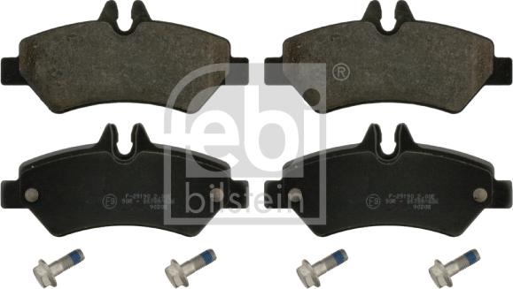 Febi Bilstein 16735 - Komplet zavornih oblog, ploscne (kolutne) zavore parts5.com