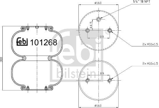 Febi Bilstein 101268 - Bellow, air suspension parts5.com