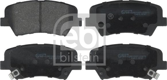 Febi Bilstein 116261 - Kit de plaquettes de frein, frein à disque parts5.com