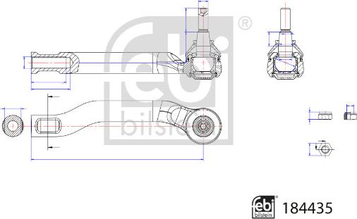 Febi Bilstein 184435 - Cap de bara parts5.com