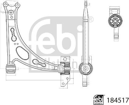 Febi Bilstein 184517 - Lengőkar, kerékfelfüggesztés parts5.com