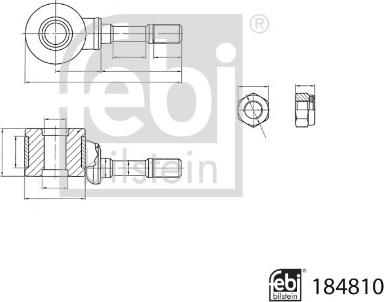 Febi Bilstein 184810 - Тяга / стойка, стабилизатор parts5.com