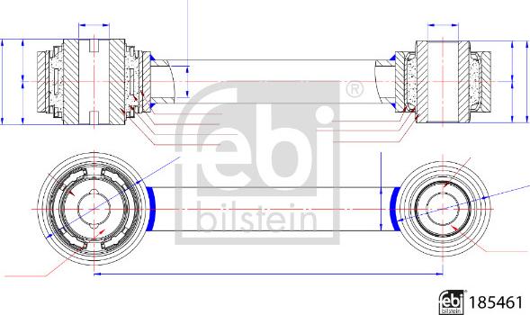 Febi Bilstein 185461 - Brat / bieleta, suspensie roata parts5.com