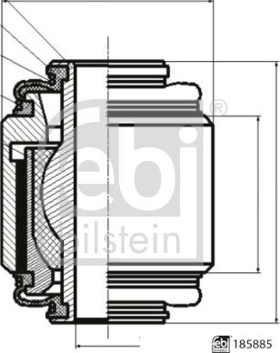 Febi Bilstein 185885 - Taşıyıcı / kılavuz mafsalı parts5.com