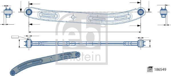 Febi Bilstein 186549 - Tukivarsi, pyöräntuenta parts5.com