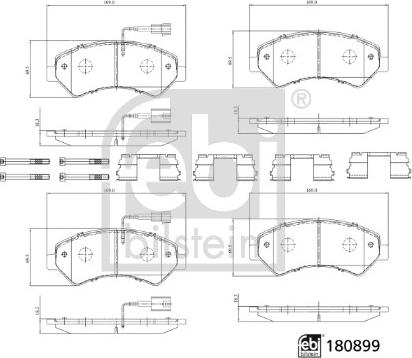 Febi Bilstein 180899 - Set placute frana,frana disc parts5.com