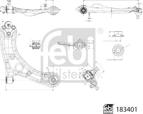 Febi Bilstein 183401 - Brat, suspensie roata parts5.com