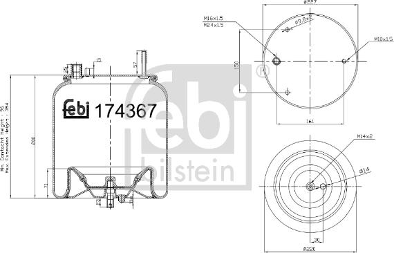 Febi Bilstein 174367 - Mijeh, zračni ovjes parts5.com