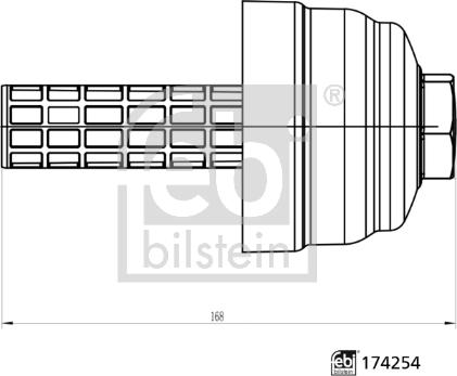 Febi Bilstein 174254 - Pokrov, ohisje oljnega filtra parts5.com