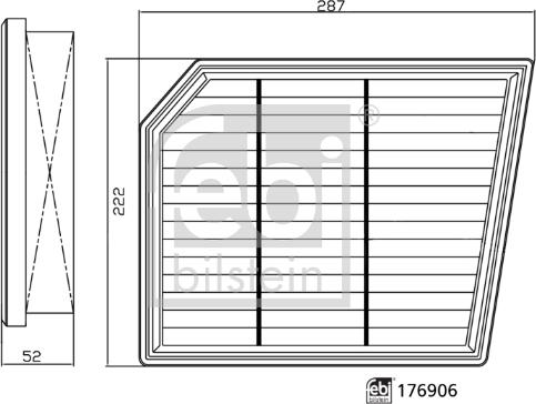 Febi Bilstein 176906 - Filtru aer parts5.com