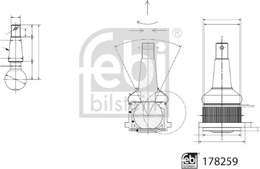 Febi Bilstein 178259 - Articulatie sarcina / ghidare parts5.com