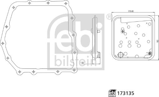 Febi Bilstein 173135 - Filter hidravlike, avtomatski menjalnik parts5.com