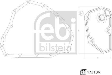 Febi Bilstein 173136 - Гидрофильтр, автоматическая коробка передач parts5.com