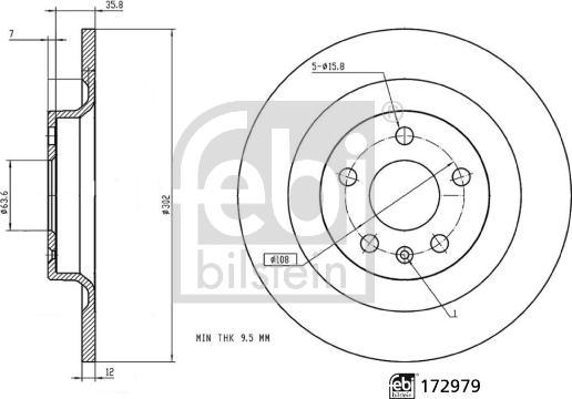 Febi Bilstein 172979 - Disc frana parts5.com