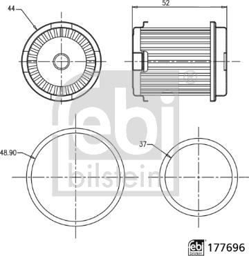 Febi Bilstein 177696 - Хидравличен филтър, автоматична предавателна кутия parts5.com