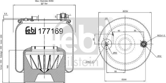 Febi Bilstein 177169 - Mech, pneumatické odpružení parts5.com