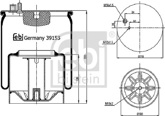 Febi Bilstein 39153 - Lõõts,õhkvedrustus parts5.com