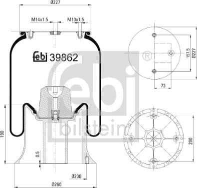 Febi Bilstein 39862 - Lõõts,õhkvedrustus parts5.com