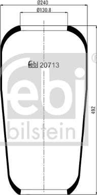 Febi Bilstein 20713 - Körük, havalı süspansiyon parts5.com