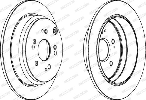 Ferodo DDF1608C - Тормозной диск parts5.com