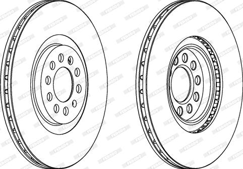 Ferodo DDF1118C - Тормозной диск parts5.com