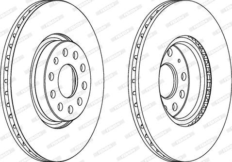 Ferodo DDF1305C - Тормозной диск parts5.com