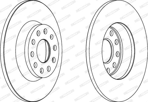 Ferodo DDF1306C - Brake Disc parts5.com